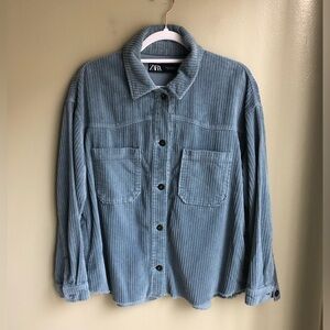 Zara Womens Soft Corduroy Styled Jacket
Grey Size: M
